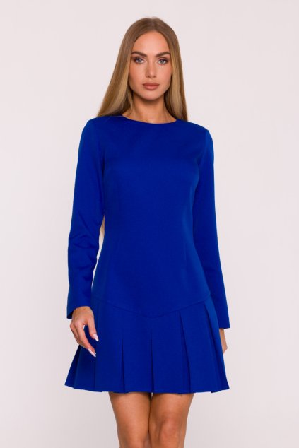 Elegantní minišaty MOE M872 královsky modré