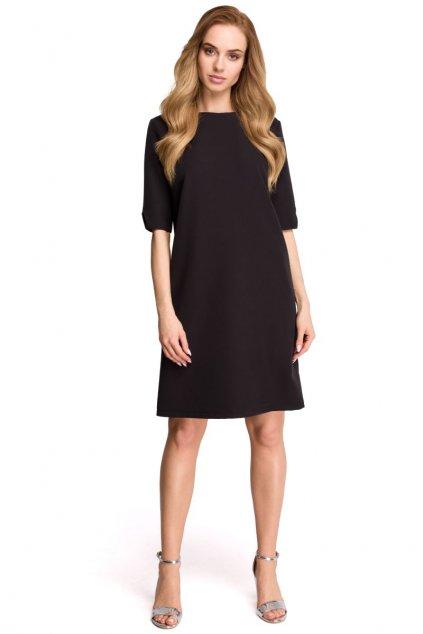 Minimalistické šaty Style S113 černé