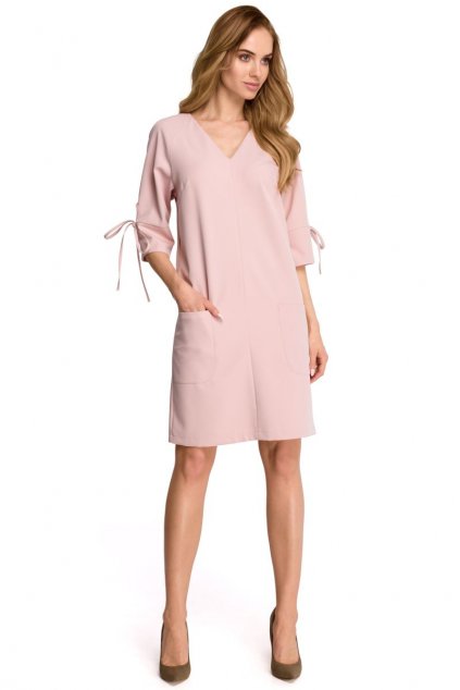 Minimalistické šaty Style S111 růžové