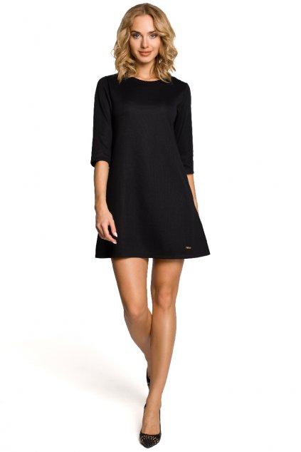 Jednoduché šaty MOE M029 černé