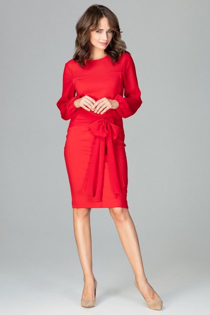 Společenské šaty Lenitif K494 červené