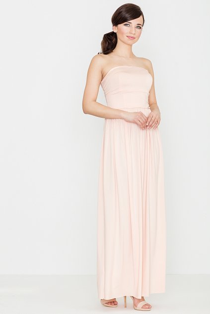 Dlouhé šaty Lenitif K252 růžové