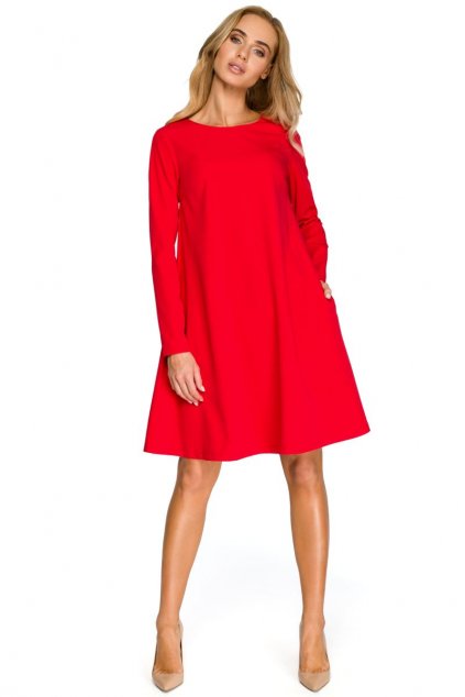 Elegantní šaty Style S137 červené