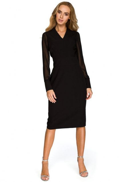 Elegantní šaty Style S136 černé