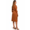 Elegantní zavinovací šaty Style S175 zázvorové