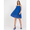 Letní plizované minišaty ITALY fashion modré