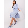 Elegantní šaty s límečkem Lakerta světle modré