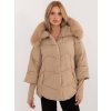 Prošívaná zimní bunda s náplety Wind Line velbloudí
