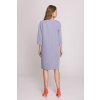 Elegantní šaty se zajímavým výstřihem Stylove S394 šedé