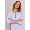 Elegantní šaty se zajímavým výstřihem Stylove S394 světle modré