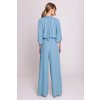 Společenský overal s výstřihem na zádech Stylove S397 světle modrý