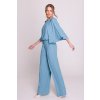 Společenský overal s výstřihem na zádech Stylove S397 světle modrý