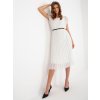Plisované šaty Italy Fashion bílé