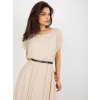 Plisované šaty Italy Fashion světle béžové