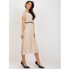 Plisované šaty Italy Fashion světle béžové