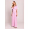 Elegantní společenský overal MOE M852 růžový