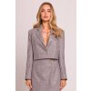 Elegantní krátké sako MOE M853 šedé