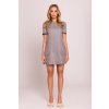 Elegantní minišaty MOE M855 šedé