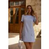 Elegantní minišaty MOE M855 světle modré
