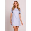 Elegantní minišaty MOE M855 světle modré