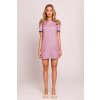 Elegantní minišaty MOE M855 tmavě růžové