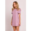 Elegantní minišaty MOE M855 tmavě růžové