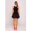 Minišaty s balonovou sukní MOE M863 černé