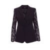 Slavnostní sako s krajkovými rukávy MOE M865 černé