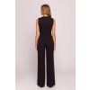 Elegantní společenský overal s krajkou MOE M866 černý