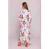 Dlouhé květované zavinovací šaty Stylove S405 model 1