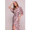 Dlouhé květované zavinovací šaty Stylove S405 model 2