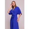 Dlouhé zavinovací šaty Stylove S406 modré