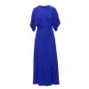 Dlouhé zavinovací šaty Stylove S406 modré