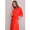 Dlouhé zavinovací šaty Stylove S406 červené