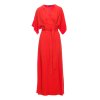Dlouhé zavinovací šaty Stylove S406 červené