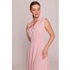 Elegantní šaty s propínacím topem Stylove S409 růžové