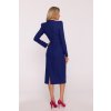 Elegantní šaty s s výraznými rameny Stylove S412 modré