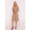 Elegantní šaty s mašličkami Stylove S413 béžové