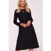 Elegantní šaty s mašličkami Stylove S413 černé