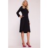 Elegantní šaty s mašličkami Stylove S413 černé