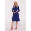 Elegantní šaty s mašličkami Stylove S413 modré