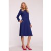 Elegantní šaty s mašličkami Stylove S413 modré