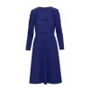 Elegantní šaty s mašličkami Stylove S413 modré