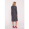 Elegantní šaty s mašličkami Stylove S413 šedé