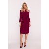 Elegantní zavinovací šaty Stylove S415 bordó