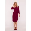 Elegantní zavinovací šaty Stylove S415 bordó