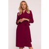 Elegantní zavinovací šaty Stylove S415 bordó