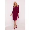Elegantní zavinovací šaty Stylove S415 bordó
