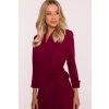 Elegantní zavinovací šaty Stylove S415 bordó