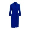 Elegantní zavinovací šaty Stylove S415 modré